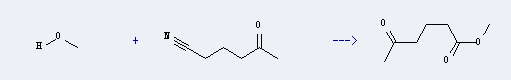 Hexanoic acid, 5-oxo-,methyl ester can be prepared by Methanol and 5-Oxo-hexanenitrile